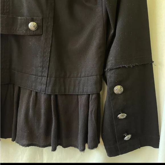 JOLT, WOMEN'S BLACK MILITARY STYLE STEAMPUNK JACKET, SIZE L - Picture 7 of 8
